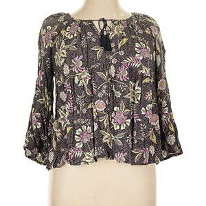 Old Navy Floral Babydoll Top; 100% Rayon; Beautiful Condition; 3/4 Sleeve; XL